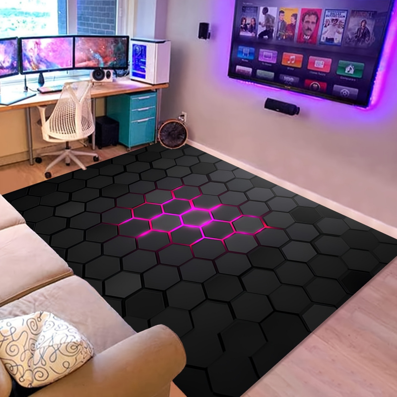 Office Tech Decor - Alfombra de Estilo Tecnológico VIKAMA: Tapete