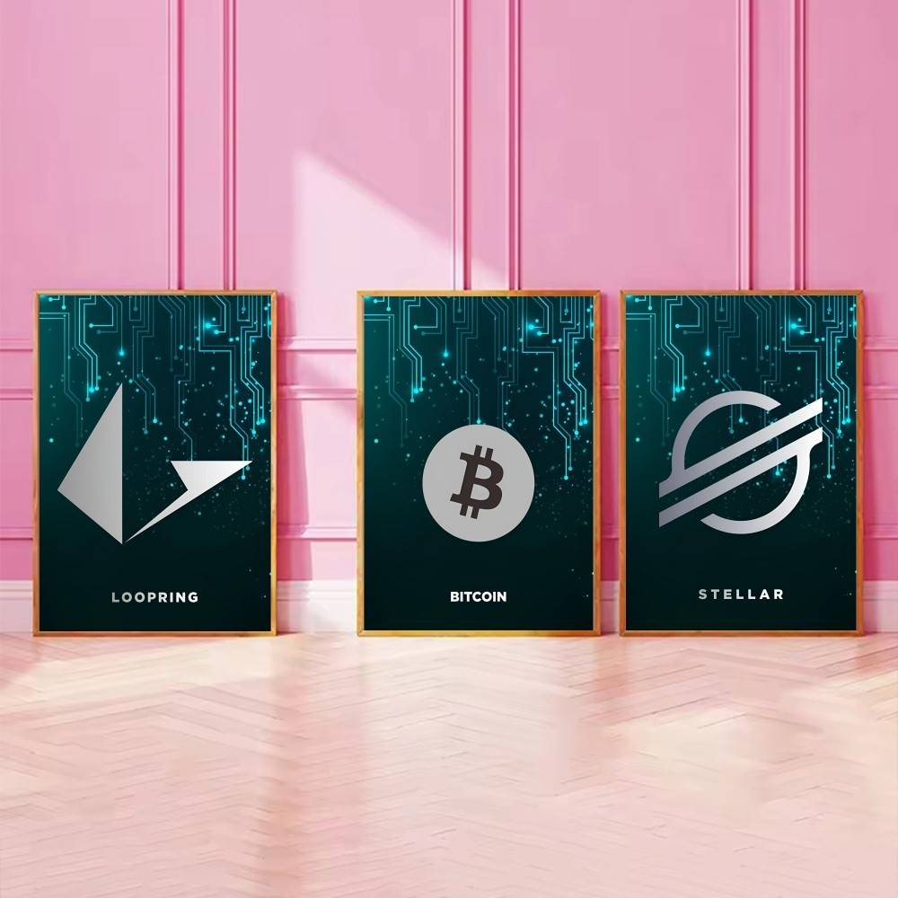 Póster con Símbolo de Criptomo - Office Tech Decor reseña y precio
