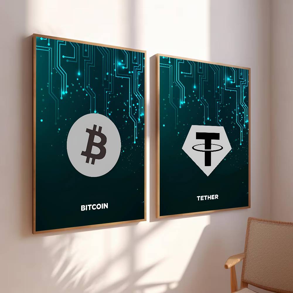 Póster con Símbolo de Criptomo - Office Tech Decor reseña y precio