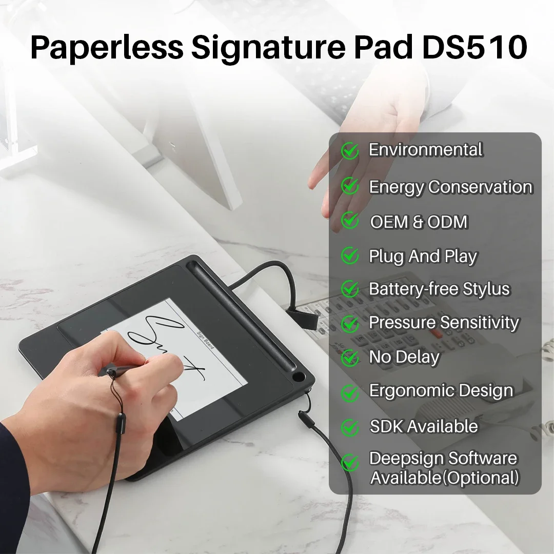 DS510 almohadilla de firma sin - Digital Signature Pad reseña y precio