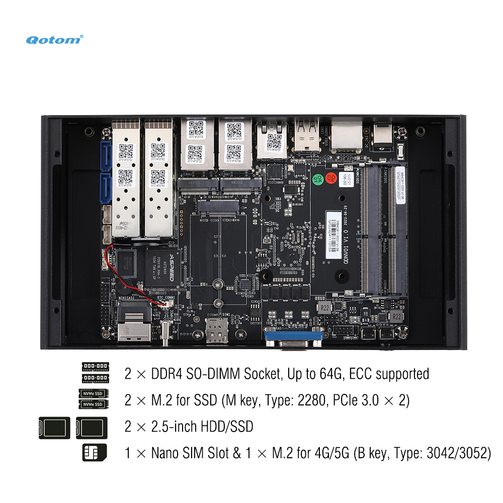 Mini PC Q20300G9 con CPU Atom  - Thin Client Mini Pc reseña y precio